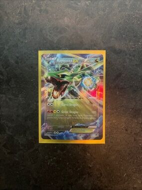 Pokemon Rayquaza EX Holographic Card Yellow Sleeve